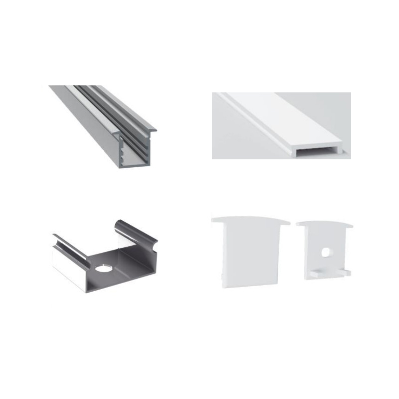 Mini Recessed LED Aluminum Square Channel For 12mm LED Light Strip Mini Recessed LED Aluminum Square Channel For 12mm LED Light Strip